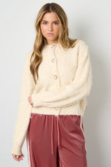 Knitted Women's Knit Cardigan Casual Solid Color