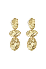 Stainless Steel Dangle Earrings irregular shape Gold color