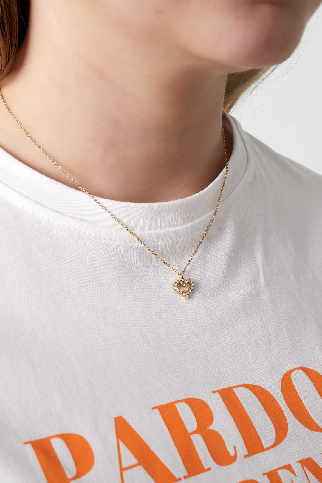 Rhinestone heart necklace