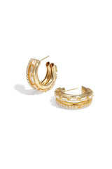 Iron Hoop Earrings circle Elegant Christmas Luxurious Series Women's jewelry Gold color