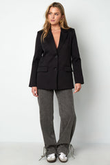 Polyester Women's Suit Set Tailored Bow Detail